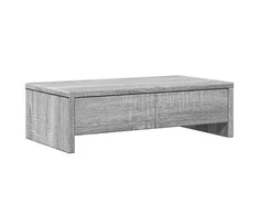 Laikiklis Monitoriaus stovas su stalčiais, pilkas, 50x27x15cm, mediena