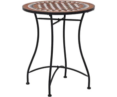 Mozaikinis bistro staliukas, rudos spalvos, 60cm, keramika