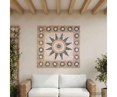 Mozaikos plytelės gėlių raštu Įvairiaspalvis 120 x 120 cm