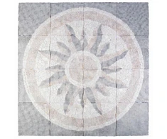 Mozaikos plytelės su saulės raštu Įvairiaspalvis 120 x 120 cm