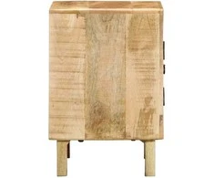naktinė spintelė 2 vnt 40x32x46 cm medžio masyvo grubus mango