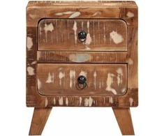 naktinė spintelė 2 vnt 40x32x46 cm perdirbta medžio masyvo
