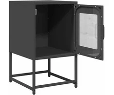 naktinė spintelė juoda 36x39x60,5 cm šaltai valcuotas plienas