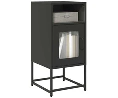 naktinė spintelė juoda 36x39x78 cm šaltai valcuotas plienas