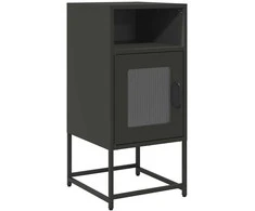 naktinė spintelė juoda 36x39x78 cm šaltai valcuotas plienas