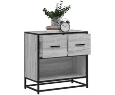 naktinė spintelė Pilka Sonoma 60x31x60 cm Mediena ir metalas