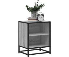 naktinė spintelė pilka Sonoma inžinerinė mediena ir metalas