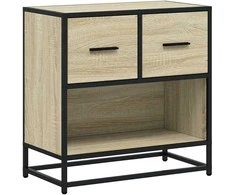 naktinė spintelė Sonoma ąžuolas 60x31x60 cm Mediena ir metalas