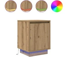 naktinė spintelė su LED lemputėmis Artisan ąžuolas 38x34x50 cm