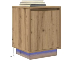 naktinė spintelė su LED lemputėmis Artisan ąžuolas 38x34x50 cm