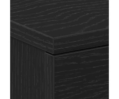 Naktinės spintelės, 2 vnt., juodo ąžuolo spalvos, 38x35x55cm, inžinerinė mediena