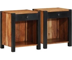 Šalia lovos spintelė 2 pcs Ruda 40 x 35 x 50 cm