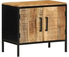 Šalia lovos spintelė 2 pcs Ruda ir juoda 50 x 30 x 45 cm