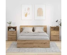 Naktiniai staliukai 2 pcs Amatininkų ąžuolas 40 x 30 x 467 cm