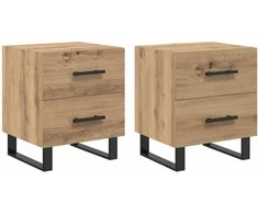 Šalia lovos spintelė 2 pcs Amatininkų ąžuolas 40 x 35 x 47,5 cm