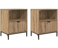 Šalia lovos spintelė 2 pcs artisano ąžuolo 49 x 36 x 61 cm