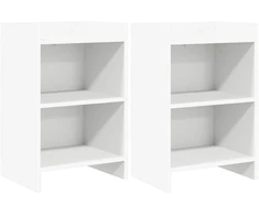 Naktiniai staliukai 2 pcs Balta 40 x 30 x 60 cm