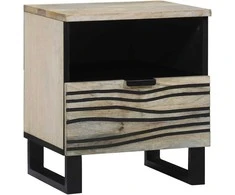 Šalia lovos spintelė 2 pcs Balta 40 x 33 x 46 cm
