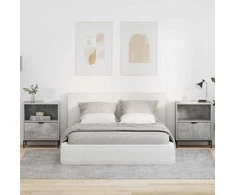 Šalia lovos spintelė 2 pcs Betono pilka 49 x 36 x 61 cm