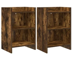 Naktiniai staliukai 2 pcs Dūminio ąžuolo 40 x 30 x 60 cm