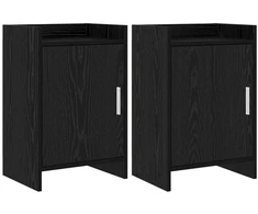 Naktiniai staliukai 2 pcs Juodojo ąžuolo 40 x 30 x 60 cm