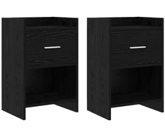 Naktiniai staliukai 2 pcs Juodojo ąžuolo 40 x 30 x 60 cm