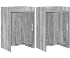 Naktiniai staliukai 2 pcs Pilka Sonoma 40 x 30 x 60 cm