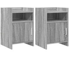 Naktiniai staliukai 2 pcs Pilka Sonoma 40 x 36 x 60 cm