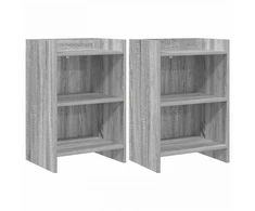 Naktiniai staliukai 2 pcs Pilka Sonoma 40 x 30 x 60 cm