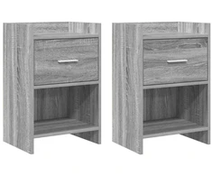 Naktiniai staliukai 2 pcs Pilka Sonoma 40 x 30 x 60 cm