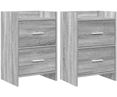 Naktiniai staliukai 2 pcs Pilka Sonoma 40 x 30 x 60 cm