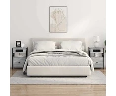 Šalia lovos spintelė 2 pcs Pilkas Sonoma 40 x 31 x 60 cm