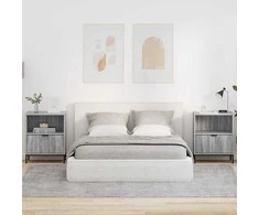 Šalia lovos spintelė 2 pcs Pilka sonoma ąžuolo 49 x 36 x 61 cm