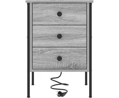 Šalia lovos spintelė 2 pcs Pilkas Sonoma 42 x 41 x 61 cm