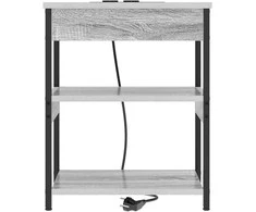 Šalia lovos spintelė 2 pcs Pilkas Sonoma 41 x 31 x 51 cm