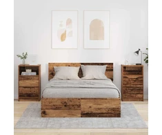 Naktiniai staliukai 2 pcs Senovinis medis 40 x 30 x 467 cm