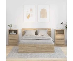 Naktiniai staliukai 2 pcs Sonoma ąžuolas 40 x 30 x 467 cm