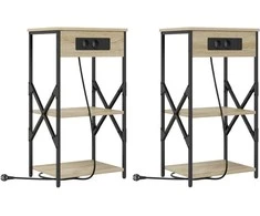Šalia lovos spintelė 2 pcs Sonoma ąžuolas 41 x 31 x 76 cm