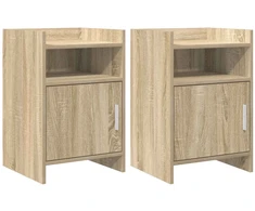 Naktiniai staliukai 2 pcs Sonoma ąžuolas 40 x 36 x 60 cm