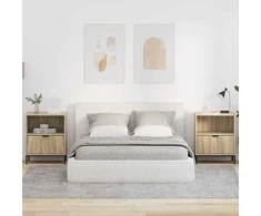 Šalia lovos spintelė 2 pcs Sonoma ąžuolas 49 x 36 x 61 cm