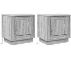 Šalia lovos spintelė 2 pcs Pilka 44 x 34,5 x 45 cm