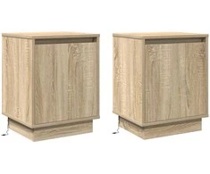 Šalia lovos spintelė 2 pcs Sonoma ąžuolas 39 x 34,5 x 50 cm