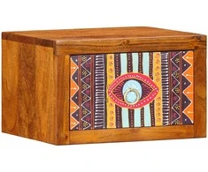 Šalia lovos spintelė su stalčių 2 pcs Ruda 35 x 30 x 22 cm