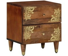 Šalia lovos spintelė 2 pcs Medus ruda 40 x 33 x 46 cm