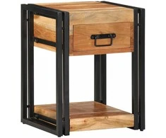 Šalia lovos spintelė su stalčių 2 pcs Ruda 40 x 35 x 50 cm
