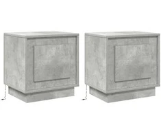 Šalia lovos spintelė 2 pcs Betono pilka 44 x 34,5 x 45 cm