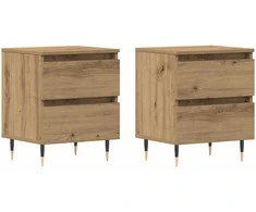 Šalia lovos spintelė 2 pcs Amatininkų ąžuolas 40 x 35 x 50 cm
