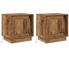Šalia lovos spintelė 2 pcs Senas medis 44 x 34,5 x 45 cm