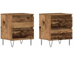 Šalia lovos spintelė 2 pcs Sena mediena 40 x 35 x 50 cm
