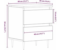 Šalia lovos spintelė 2 pcs Senas medis 40 x 35 x 50 cm